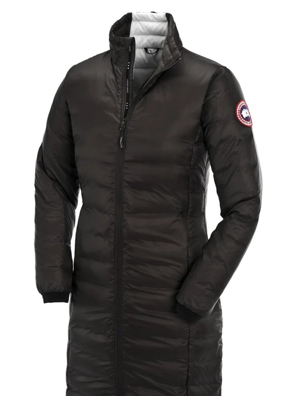 Authentic Black Canada Goose Down Long Camp Slim Fit (L)